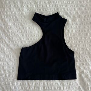 Black cut out Crop Top